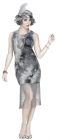 Women's Ghostly Flapper Costume - Adult S/M (2 - 8)