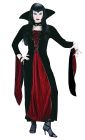 Women's Velour Vampress Costume - Adult S/M (2 - 8)