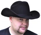 Cowboy Hat Black Felt - Hat Size S (21 3/8" C)