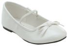 Girl's Flat Ballet Shoe - White - Child Shoe L (2 - 3)