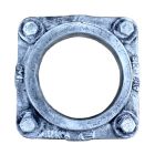 4" Pipe Square Flange - Silver