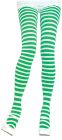 Nylon Striped Tights - White/Green - Adult OSFM