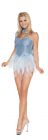 Women's Blue Glitter Fairy Costume - Adult Large