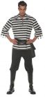 Men's Pirate Set Costume - Black/White - Adult OSFM