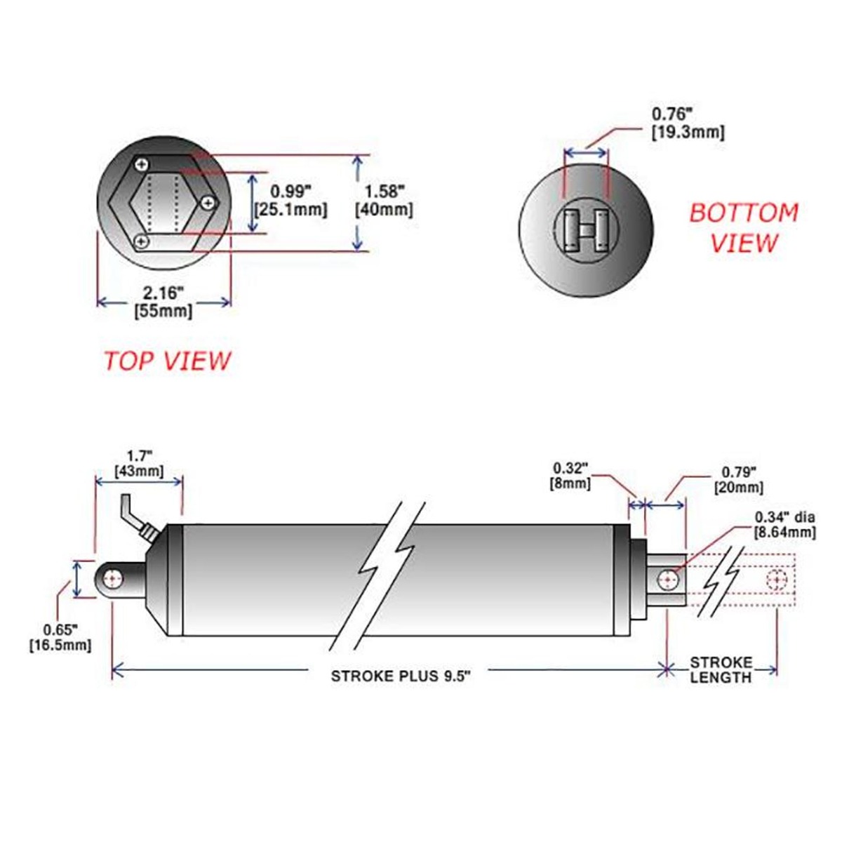 Linear Actuator Dimensions