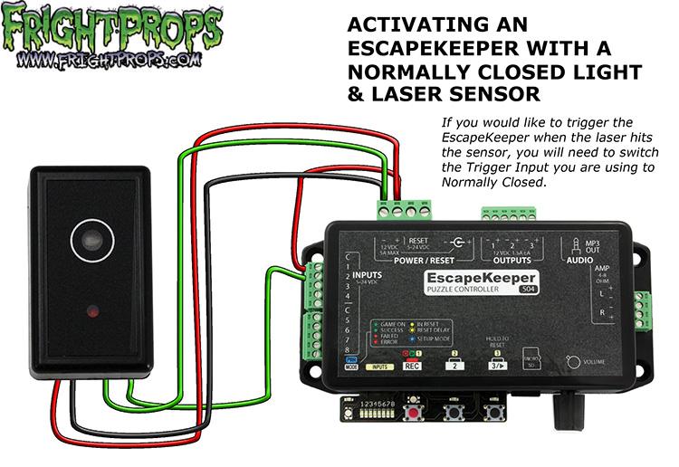 Activating an EscapeKeeper With a Normally Closed Light & Laser S…