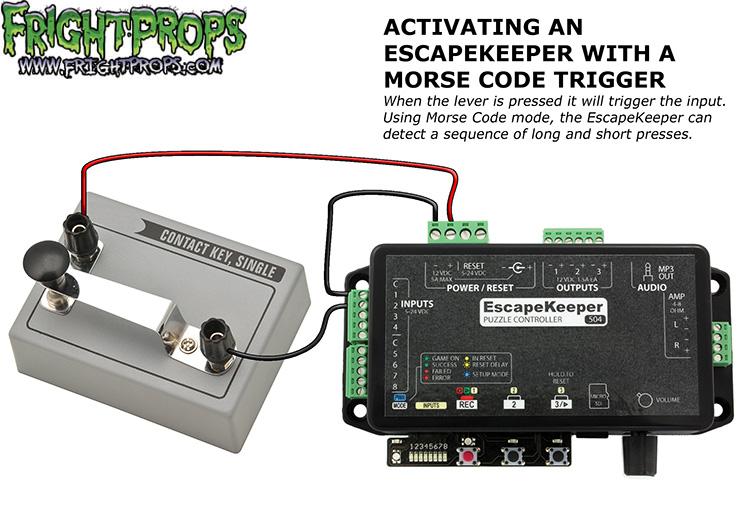 Activating an EscapeKeeper with a Morse Code Trigger