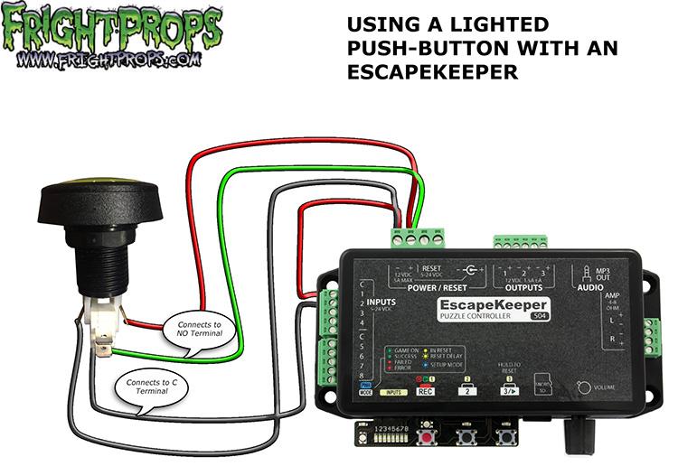 Using a Light Push-Button With an EscapeKeeper
