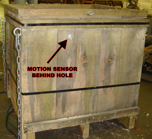 Mounting a motion sensor behind hole