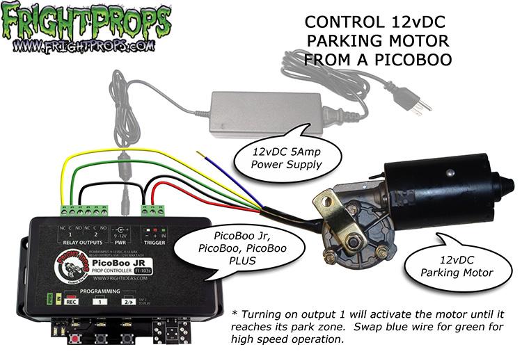 Control a 12vDC Parking Motor from a PicoBoo