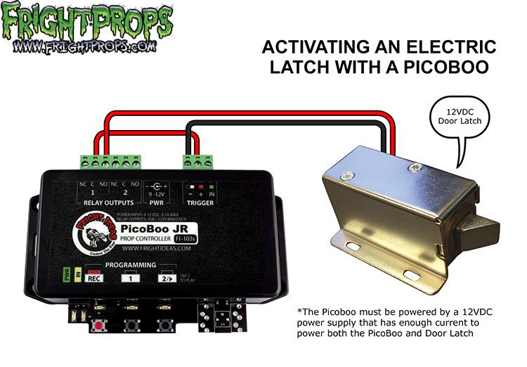 Control a door latch from a PicoBoo