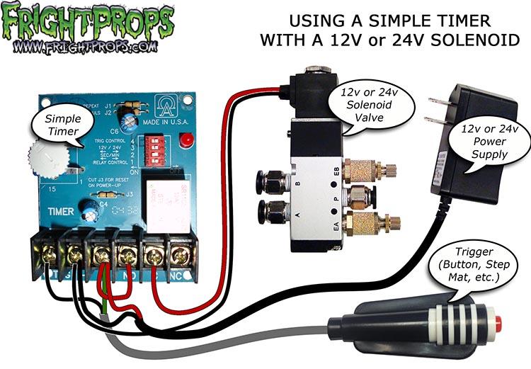 Using 12 and 24VDC Device with the Simple Timer
