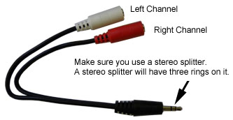 Splitting left and right audio channels