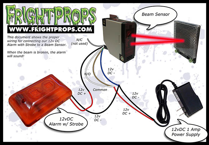 Connect a 12VDC Device Directly to the FrightProps Beam Sensor…