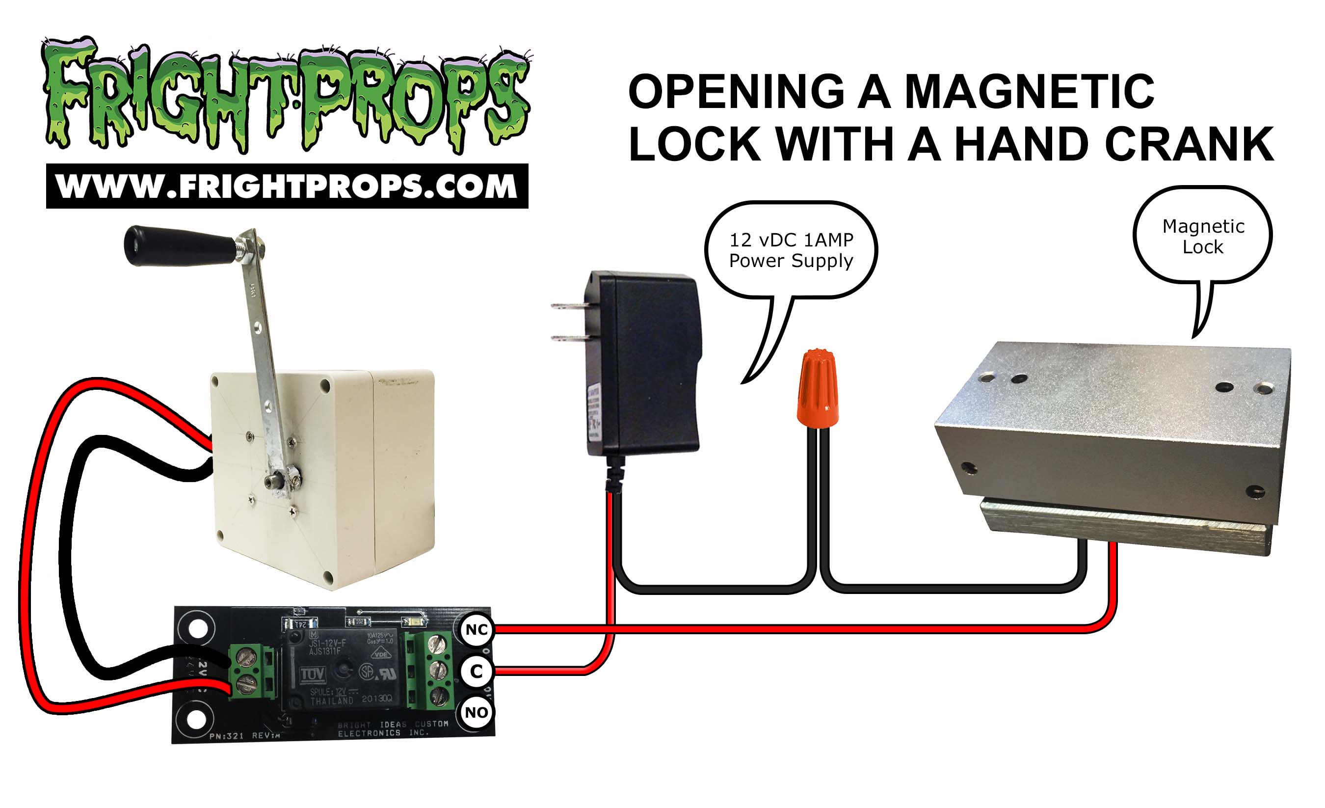 Opening a Magnetic Lock with a Hand Crank